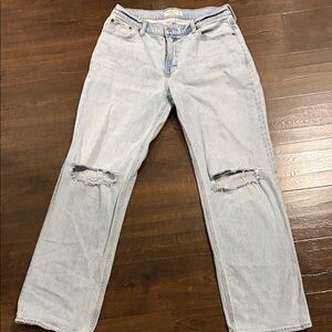 Abercrombie & Fitch Light Blue The Baggy Low Rise Jeans